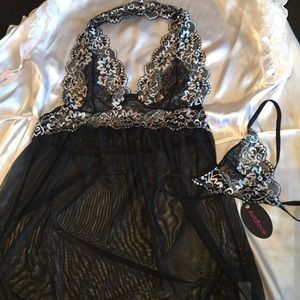 Avid Love Halter lingerie with matching thong